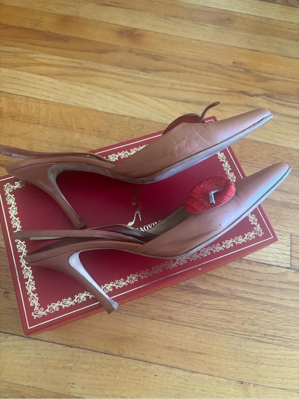 Rene Caovilla Red Cala Lilly heels 39 - Picture 4 of 8